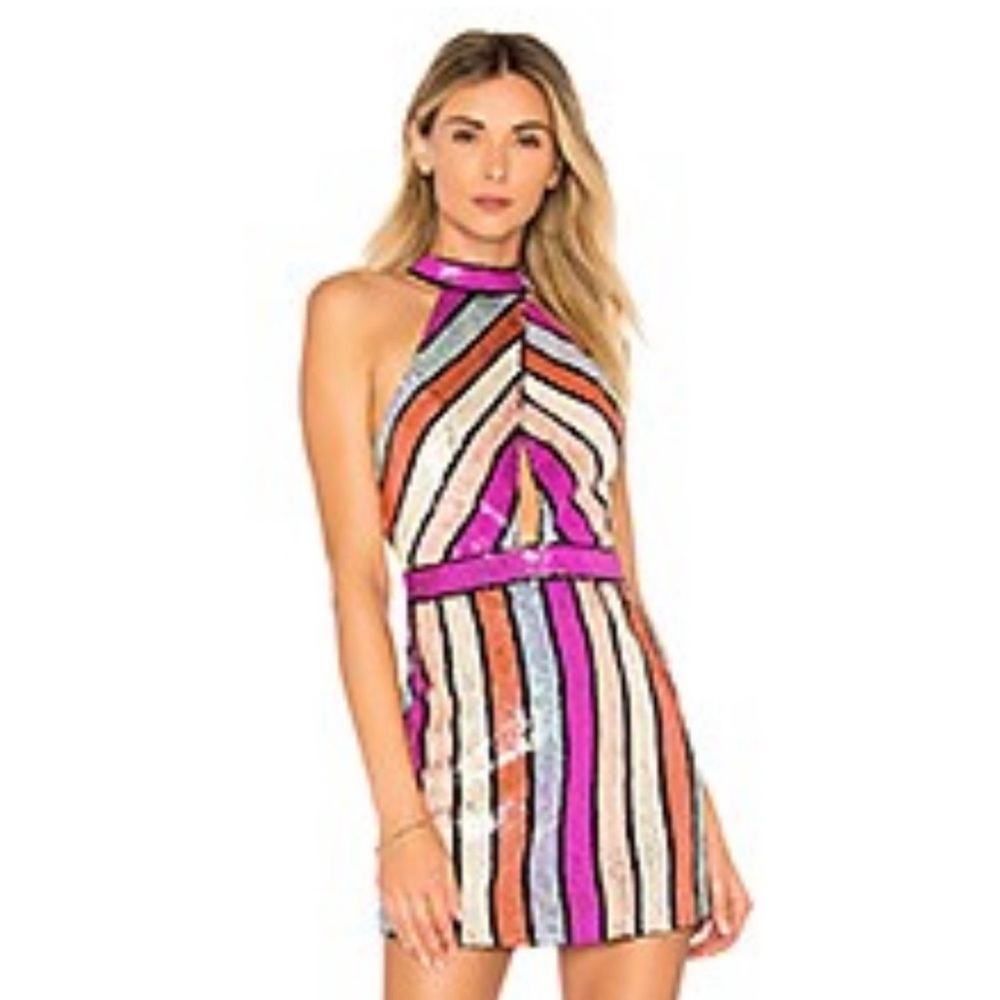 NBD sequin mini dress in XS